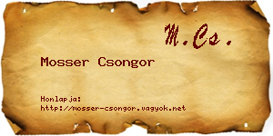 Mosser Csongor névjegykártya